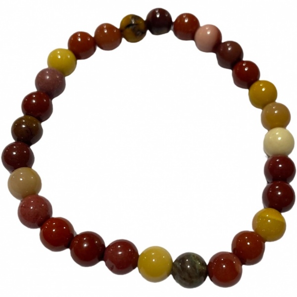 Mookaite - Crystal Bead Bracelet